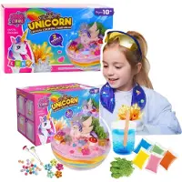 Leantoys 2-in-1 DIY-Kreativset: Einhorn-Terrarium zur Kristallzucht