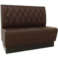 BIG Möbel Gastro Sitzbank Amsterdam | 200 cm breit | Kunstleder Braun | Diamant | Dinerbank