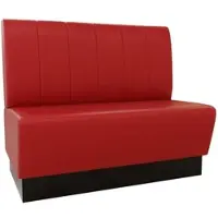 BIG Möbel Gastro Sitzbank Amsterdam | 140 cm breit | Kunstleder Rot | Vertikal | Dinerbank