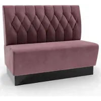 BIG Möbel Gastro Sitzbank Amsterdam | 200 cm breit | Samtstoff in Rosa-Lila | Diamant | Dinerbank