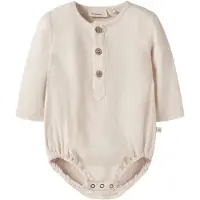 Lil´ Atelier Baby Strampler Nbmfreddie Ls Loose Body Shirt Lil - Creme - Größe 68