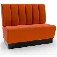 BIG Möbel Gastro Sitzbank Amsterdam | 160 cm breit | Samtstoff in Orange | Vertikal | Dinerbank