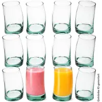 MamboCat Sail 12er Set Trinkgläser 210ml Recycling-Glas 12 Personen Wasser-Glas Limo