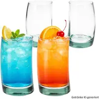 MamboCat Sail 4er Set Trinkgläser 210ml Recycling-Glas 4 Personen Wasser-Glas Limo