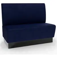 BIG Möbel Gastro Sitzbank Amsterdam | 140 cm breit | Samtstoff in Blau | Glatt | Dinerbank
