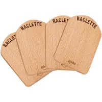 Küchenprofi Raclettebrettchen 4er-Sa. 14x9,5cm, Holz