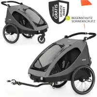 Hauck 2in1 Fahrradanhänger Dryk Duo für 2