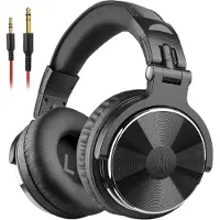 OneOdio Over Ear Studio Headphones, Wired DJ Kopfhörer mit 50 mm Treiber, HiFi Bass Sound, 3.5 mm & 6.3 mm Kabel, Faltbar & Komfortabel