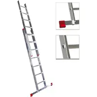 Elkop Verstellbare, zweiteilige Aluminium-Tretstufe mit Stecksystem – 2 x 8 Stufen