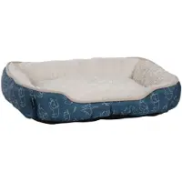 Flamingo Hundebett Lilly rechteckig blau, Maße: 50 x 40 x 12 cm