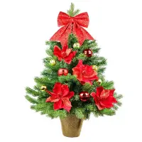 LAALU Geschmückter künstlicher Weihnachtsbaum PEASANT 60 cm mit LED-BELEUCHTUNG IM TOPF