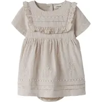 Lil´ Atelier Baby Kleider Nbfferonia Ss Loose Body Dress Lil - Ecru - Größe 68