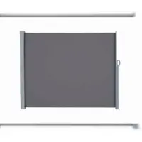 DELUKE Seitenmarkise OLYP Anthrazit Polyester | Markise ausziehbar Sonnenschutz Windschutz Terrasse/Balkon