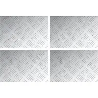 vidaXL Treppe Tritt Rechtwinklig 4 pcs Silber 30 x 20 cm Aluminium