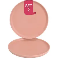 James Cooke Bliss, Teller flach, Ø 28 cm, 2 Stück, rosa Steinzeug