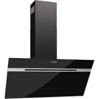 Klarstein Alina Dunstabzugshaube - 80cm Kopffreihaube, 600 m³/h Luftstrom, Touch Control, A , LED-Beleuchtung, Umluft & Abluft, Schwarz