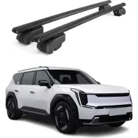 Omac Dachträger Grundtäger für Kia EV9 2023-2025 75kg Aluminium Schwarz 2 tlg