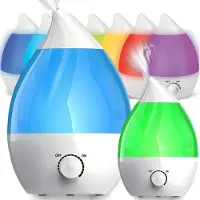 Retoo Luftbefeuchter Diffuser 2.6l Aroma Diffusor Ultraschall Raumbefeuchter Elektrisch 7 Farben Duftlampe Aromatherapie Öle Schlafzimmer Büro Yoga