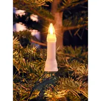 Konstsmide - LED Baumkette, Topbirnen, "One String", 16 warm weiße Dioden, 24V Außentrafo, grünes Kabel; 1013-020