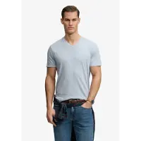 Superdry Classic Cotton Linen Vee Kurzarm-t-shirt Mit V-ausschnitt