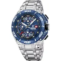 Festina F20754/4 Chrono Bike Chronograph Uhr Herrenuhr Edelstahl Chrono Datum silber