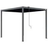 PRIMEYARD 3x3,5m Pergola in Anthrazit; mit Lamellendach in anthrazit - (GFPV01109)