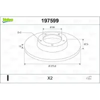 Valeo 2x Bremsscheiben Hinten für SUBARU Legacy IV Kombi (BP) 274mm 197599