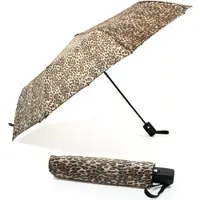 Gravidus Taschenschirm Leopardenmuster Automatik 8 Streben Fiberglas 100 cm