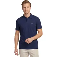 BOSS Elegantes Herren Slim Fit Poloshirt in Blau mit Stickerei