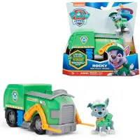 Ryhmä Hau PAW Patrol , Recycling-Truck mit Rocky-Figur (Sustainable Basic Vehicle/Basis Fahrzeug), Müllwagen, PAW Patrol, 3 Jahr(e), Kunststoff, Grün, Grau, Orange
