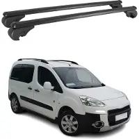Omac Dachträger für Peugeot Partner Tepee 2008-2012 Gepäckträger Aluminium Schwarz 2x