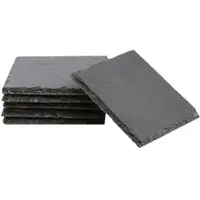 LaserPecker Stone Slate Coasters Square Black(6 pcs)