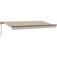 vidaXL Einziehbare Markise Beige 400 x 200 cm Stoff