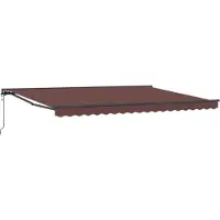 vidaXL Markisenrahmen Braun 450 x 300 cm Polyester mit PolyurethanBeschichtung