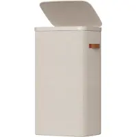 Songmics Wäschekorb, 100 L Wäschesammler, Wäschetonne mit Deckel und Griffen LCBB35811LH01