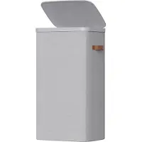 Songmics Wäschekorb, 100 L Wäschesammler, Wäschetonne mit Deckel und Griffen LCBB35811GD01