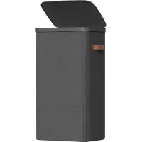 Songmics Wäschekorb, 100 L Wäschesammler, Wäschetonne mit Deckel und Griffen LCBB35811BH01