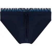 Emporio Armani für Herren. EM000582_AF20432 Slip-Badehose mit Logoband marine (S), Strandbekleidung, Polyamid