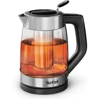 Tefal BJ760D, 1,7 l, 2200 W, Schwarz, Edelstahl, Glas, Regelbare Temperatur, Warmhaltefunktion