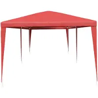 vidaXL Partyzelt Rot 600 x 300 x 255 cm PE und Stahl