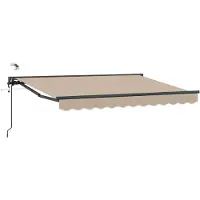 vidaXL Elektrische ausziehbare Markise Beige und Anthrazit 3,5 x 2 m