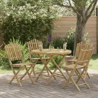 vidaXL CLORIS Gartentisch Natur 80 x 70 cm Bambus - Gartentische CC582