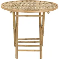 vidaXL Gartentisch Natur 80 x 70 cm Bambus