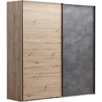 Composad Schwebetürenschrank - Artisan Eiche Nachbildung - Tadao Nachbildung - 250 x 220 cm