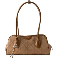Calvin Klein Handtasche Emblem Trio Jacquard LV04F3744G Braun