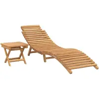 Syfax Sonnenliege 2 pcs Braun 198 x 55 x 58,5 cm Massivholz Teak