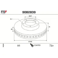 FTE Bremsscheibe COATED RANGE FTE 9082839