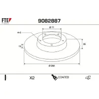 FTE Bremsscheibe COATED RANGE FTE 9082887