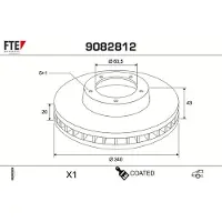 FTE Bremsscheibe COATED RANGE FTE 9082812
