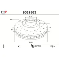 FTE Bremsscheibe COATED RANGE FTE 9082863
